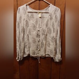 Maeve Cream Blouse with Paisley Pattern